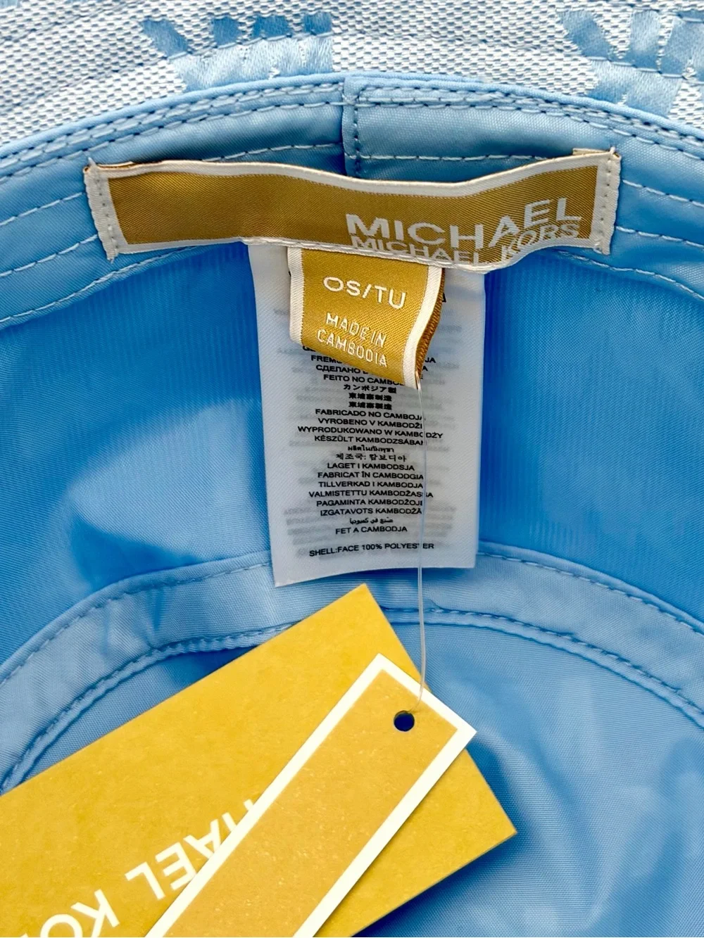 Michael Kors Blue MK Logo Bucket Hat